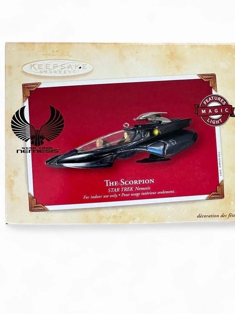 Vintage Hallmark The Scorpion Star Trek Nemesis Ornament Black & Red